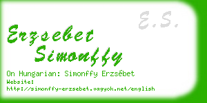 erzsebet simonffy business card