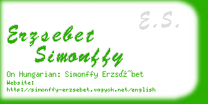 erzsebet simonffy business card